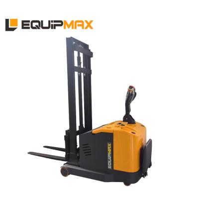 China Hotels Equipmax Electric Stack Counter Balance Power Stacker Forklift for sale