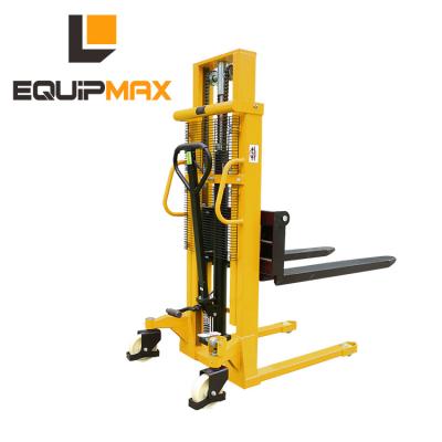 China Hotels 2000kgs 2ton Manual Fork Lifter Hand Stacker With Hydraulic Pump for sale