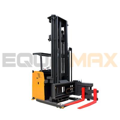 China Garment shops 1.3-1.5 man-down type VNA electric forklift reach truck with 4.5m to 10m mast for sale