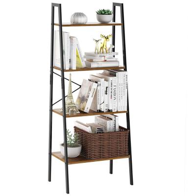 China Factory Price Modern Display Stand Corner Shelf Ladder Shelf 4 Tier Home Office Furniture for sale