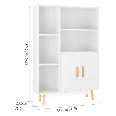 China Home Furniture Floor Expandable Display Cabinet With Legs Shelf With Doors Sideboard Cabinet For Bedroom Living Room for sale