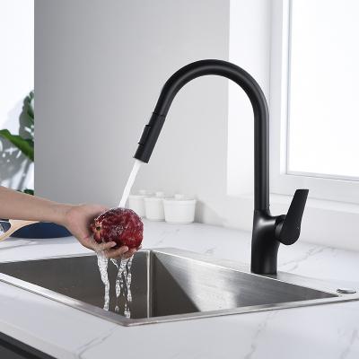 China Wholesale Lead Free 304 Single Handle Brass Thermostatic Stainless Steel Manufacturer Faucets Pull Down Kitchen Faucet With Pull Down Sprayer for sale