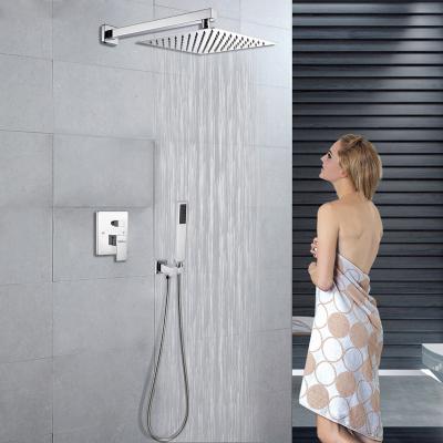 China With sliding bar shower column set with multifunctional shower head and hand shower and hose for sale