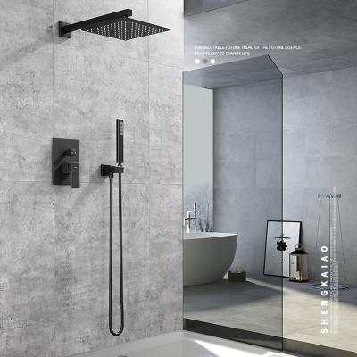 China Without Slide Bar Chinese Modern Style 304 Stainless Steel Bathroom Shower Column Set for sale