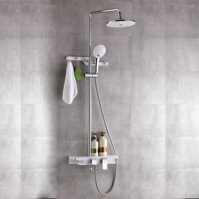 China With sliding bar bathroom shower set with hand shower top shower for sale