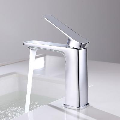 China Modern High Quality Brass Single Handle Bathroom Sink Basin Faucet Thermostatic Faucets for sale