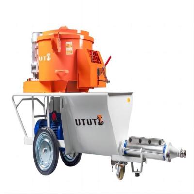 China Plaster Construction TUTU Hopper Wall Spraying Concrete Plastering Concrete Spray Machinery for sale