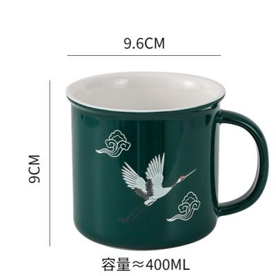 China Sustainable Ready Stock Enamel Mug Coffee Mug Colorful Pattern Wholesale Amazon Best Seller Ceramic Mug for sale