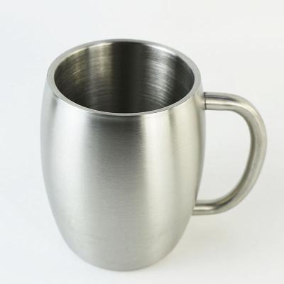 China Sustainable Stainless Steel Coffee Cup 20 oz Coffee Mug Tumbler Double Wall Beer Glass Handle for sale