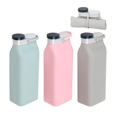 China Sustainable Folding cup collapsible silicone water bottle creative design portable for sale