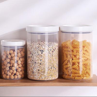 China Freshness Preservation New Sealed Jar Household Storage bottle Transparent Nut Storage Jar Food Grade Plastic Bottle With Lid Grain Storage Box for sale