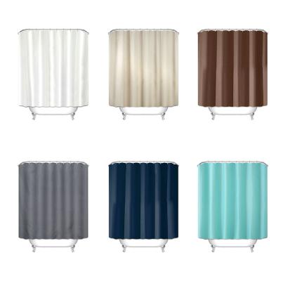 China Modern 11 Colors Designers Waterproof Bathroom Shower Curtains Sets Custom Single Shower Curtain Sets With Covers for sale