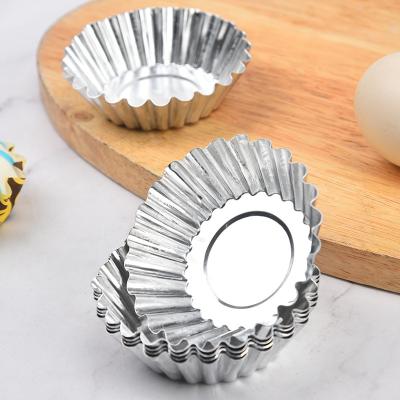 China Baking Tools 10pcs/set Tart Pan Cake Biscuit Mold Tin Paper Cup Muffin Baking Cup Egg Tart Mold for sale