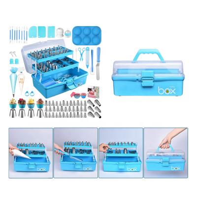 China Cake Tools 236PCS/ Cake Decorating Supplies Kit Cake Piping Tips Tools with Storage Box Baking Supplies for sale