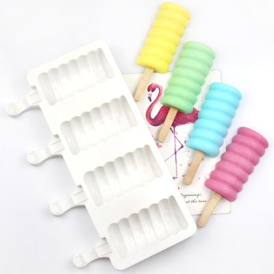 China DIY Reusable Mould Swirl Shape Popsicle Silicone Cube Ball Square Silicon Icecream Pop For Ice Cream Mold for sale