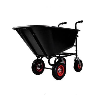 China Dump Garden Cart Garden Tool Carts Wheelbarrow 160L Manual Cart Waste Carts Push Cart (TKS-HT160M) for sale