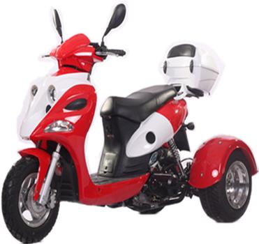 China Rubber Tire 50cc 3wheels Scooter / Tricycle Motorcycle 50cc (TKM50E-3X) for sale