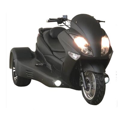 China Aluminum Alloy Hub 13kw 300cc Scooter Tricycle Scooter CVT Motorcycle Water Cooled Alloy Edges 3 Wheeler Scooter Metal Black Color (TKM300E-L) for sale