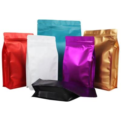 China Recyclable Wholesale Price Customized Printed Flat Bottom Stand Up Pouch Tea Coffee Bags Resealable Packaging Package for sale