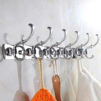 China KOREAN 304 Stainless Steel Coat Hook Wall Mounted Towel Hook Rack For Bathroom Kitchen Hat Hooks For Living Room for sale