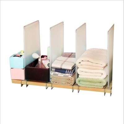 China Sustainable Durable Clear Shelf Divider for Closet Wardrobe Bookshelf etc in Strong Plastic for sale