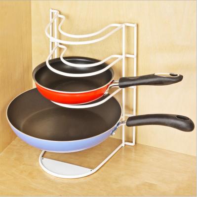 China Viable Popular Kitchen Wire Storage Dish Drying Rack Pan Lid Rack Supplier for sale