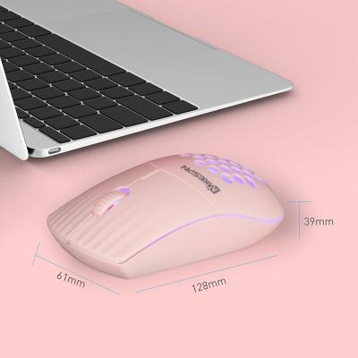 China 2.4G Wireless Mouse RGB Backlit Honeycomb Hole Portable Rechargeable Wireless Mouse for sale