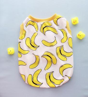 China Wholesale Comfy High Quality Comfy Banana Printing Lovely Dog Stocked Soft Clothes for sale