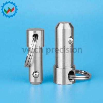 China All stainless steel spring type all stainless steel ball lock pins with pull ring for sale