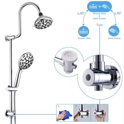 China Amazon Hot Sale Modern Shower Kits With 8 Function Shower Head And 8 Function Hand Shower for sale