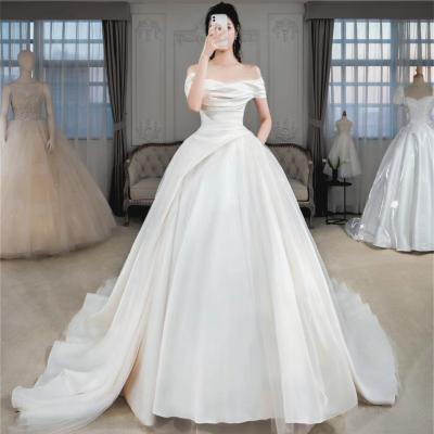 China Fashion Anti-Static Simple Romantic Beautiful Girls Wedding Dresses Party Dresses Designer 2022 Exclusive Dress for sale