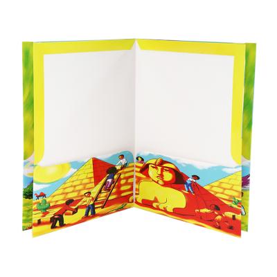 China Eco - Friendly Wholesale Logo Paper Presentation Custom A4 Size Folder With Pocket for sale