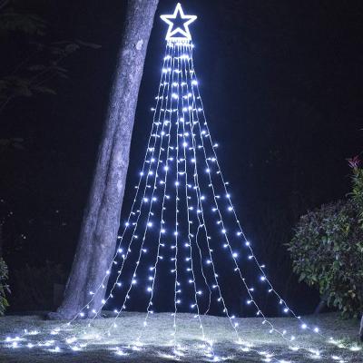 China ABS LED Ornaments Decorations Colorful Yellow White Christmas Tree Lights Outdoor For Yard Wedding Party Xmas Decorations for sale