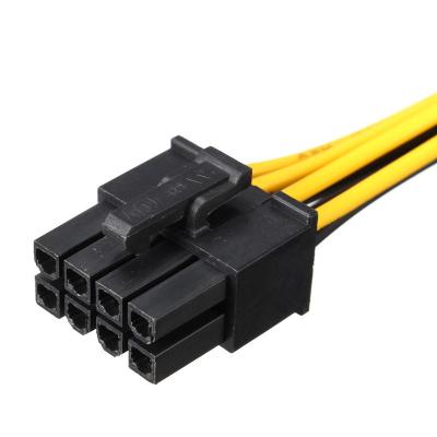 China High Quality PCI-E Power Extension Cable 8 Pin Male to 8 Pin Male GPU Power Extension Cable Flat Cable for Video Graphics Card for sale