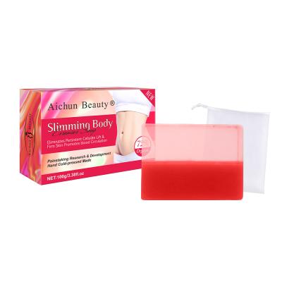 China Aichun Beauty 100g Best Private Label Skin Bath Private Selling Body Parts Whitening Slimming Handmade Body Soap for sale