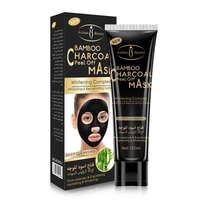 China Damage Aichun Clearing Beauty Organic Facial Care Blackhead Remove Oil-control Charcoal Black Face Mask for sale