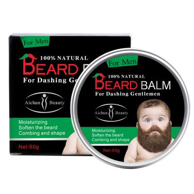 China Keep Shaping Aichun Beauty Men's Beard Care Moisturizing Growth Wax 100% Organic Natural Beard Balm For Men for sale