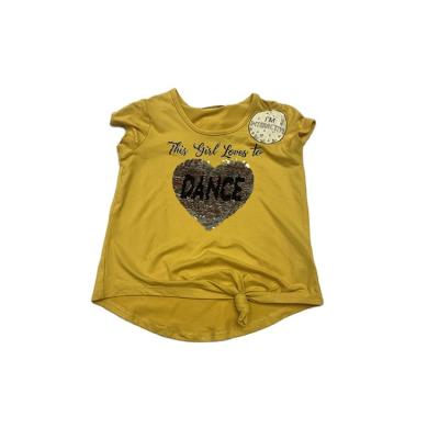 China Breathable Top Selling Beautiful Girl Sports Invest T Shirt Sports Invest Girl Children's T-Shirt for sale