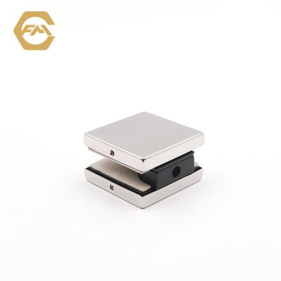 China Modern hot sale hotel office small glass stainless steel square clip clamp aluminum glass patch fitting for sale