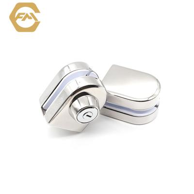 China Easy to install and maintain. Chinese Manufacture Frameless Door Lock 304 316 Stainless Steel Double Side Sliding Glass Door Lock for sale