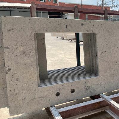 China Wholesale natural texture precast concrete high quality lowes granite countertops gray gray colors for sale