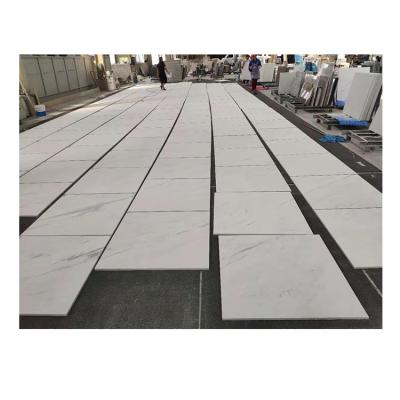 China Modern Pure White Marble White Sivec Marble Flooring Tiles Wall Cladding Facade for sale