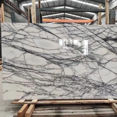 China Turkey natural marble milas slab texture lilac purple marble slabs for wall cladding for sale