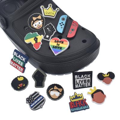 China Shoe Buckle Charms New Custom Clogs Shoes Accessories Shoe Charms Clogs PVC Charms for sale