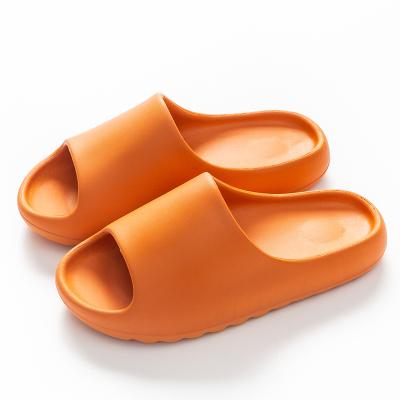 China SHOCK ABSORBING Kids Women Shoes Slippers Colorful Blue Slides Linear Cartoon For Men Unisex Orange Slides Sandals for sale