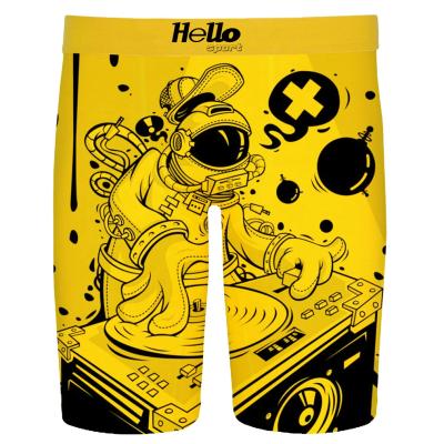 China Custom Hellosports Private Label Design Printing Underwear Boxer Boys Briefs Breathable Shorts For Men for sale