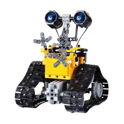 China Multifuctional STEAM Robot 395PCS Multifuctional Remote Control STEAM Building Block Set Educational Wall - e Track Program Smart Robot for sale