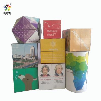 China Cartoon Toy Low MOQ Customized Photo Picture Printing Foldable 3D Magic Cube For Promotion Or Advertising for sale