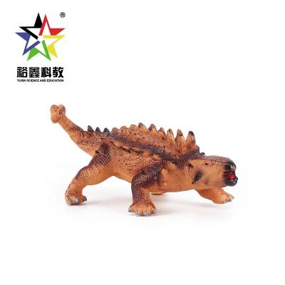 China Vinyl Look Brown Jurassic Park Educational Realistic Ankylosaurus Dinosaur Toys Great For Kids for sale