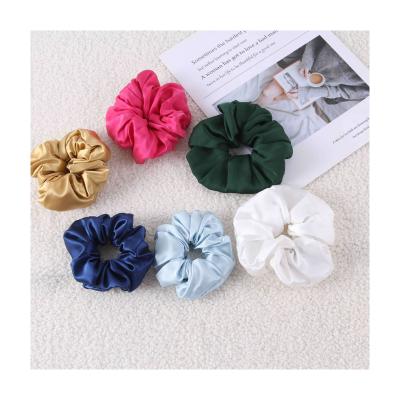 China Widely used type big scrunchies special design luxury silk hair ties SX-LARGE new type for sale